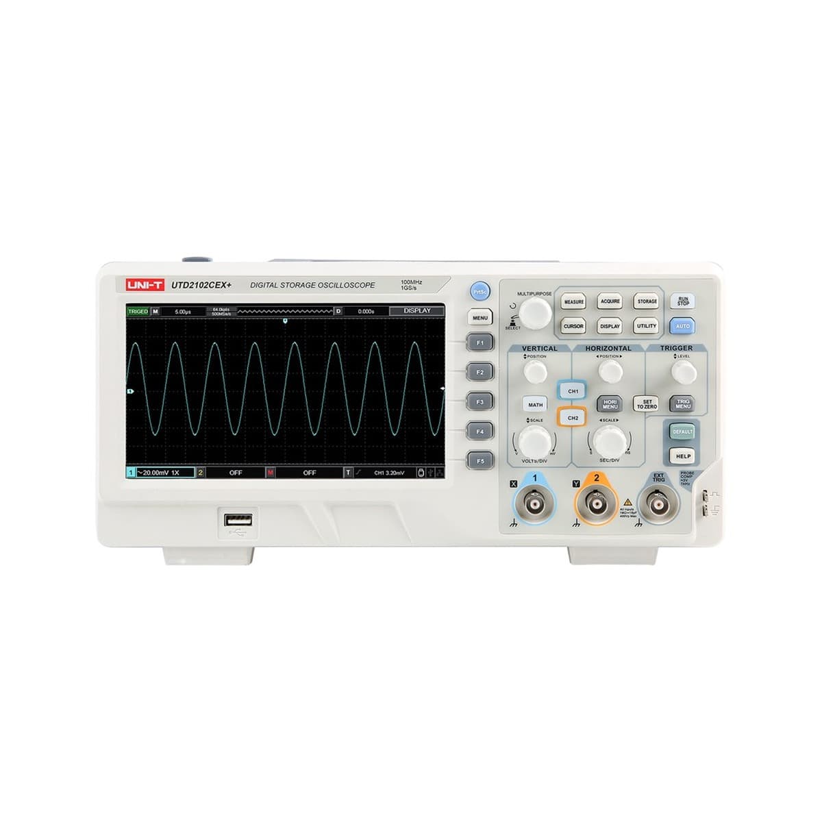 Oscyloskop cyfrowy Uni-T UTD2102CEX+ 100MHz 2 kanały