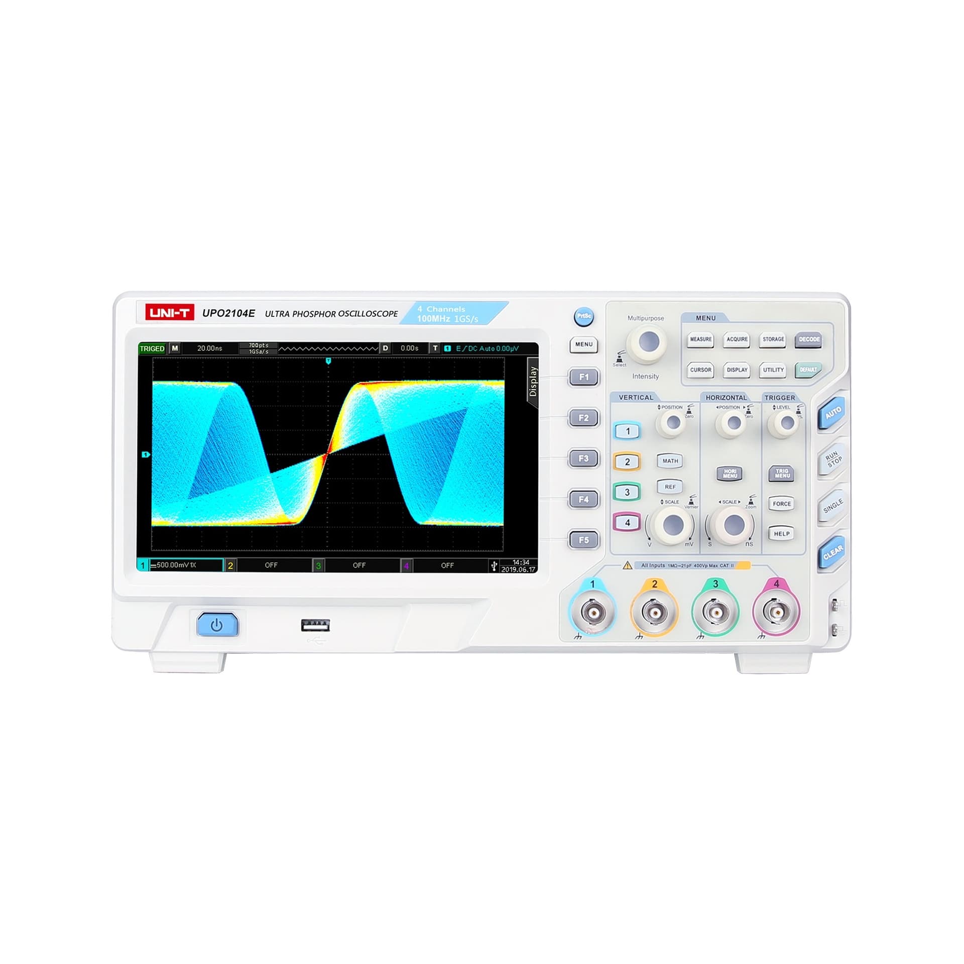 Oscyloskop cyfrowy Uni-T UPO2104E 100 MHz 4 kanały