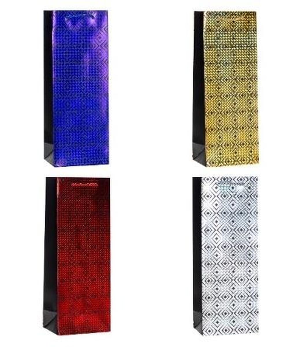 Ozdobna torebka na butelkę Rozette mix wzorów 12 x 36 x 9 cm