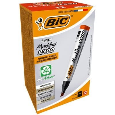 Paczka Marker Czerwony Scieta Koncowka Bic Marking 2300 Ecolutions 12szt