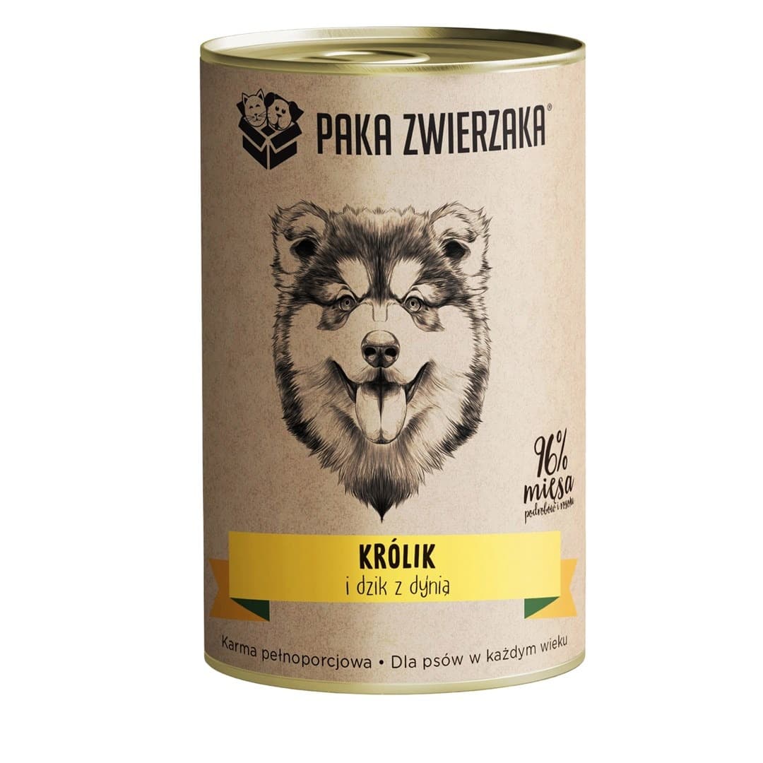 Paka Zwierzaka Karma dla królika z dzika i dynią 400g