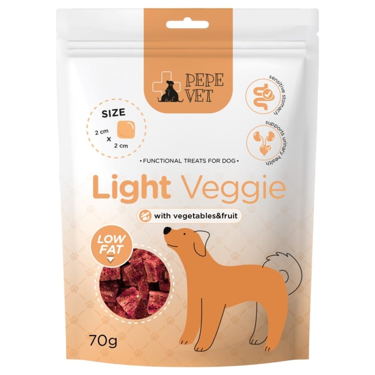 Paka Zwierzaka PEPE VET Przysmak Light Veggie 70 g