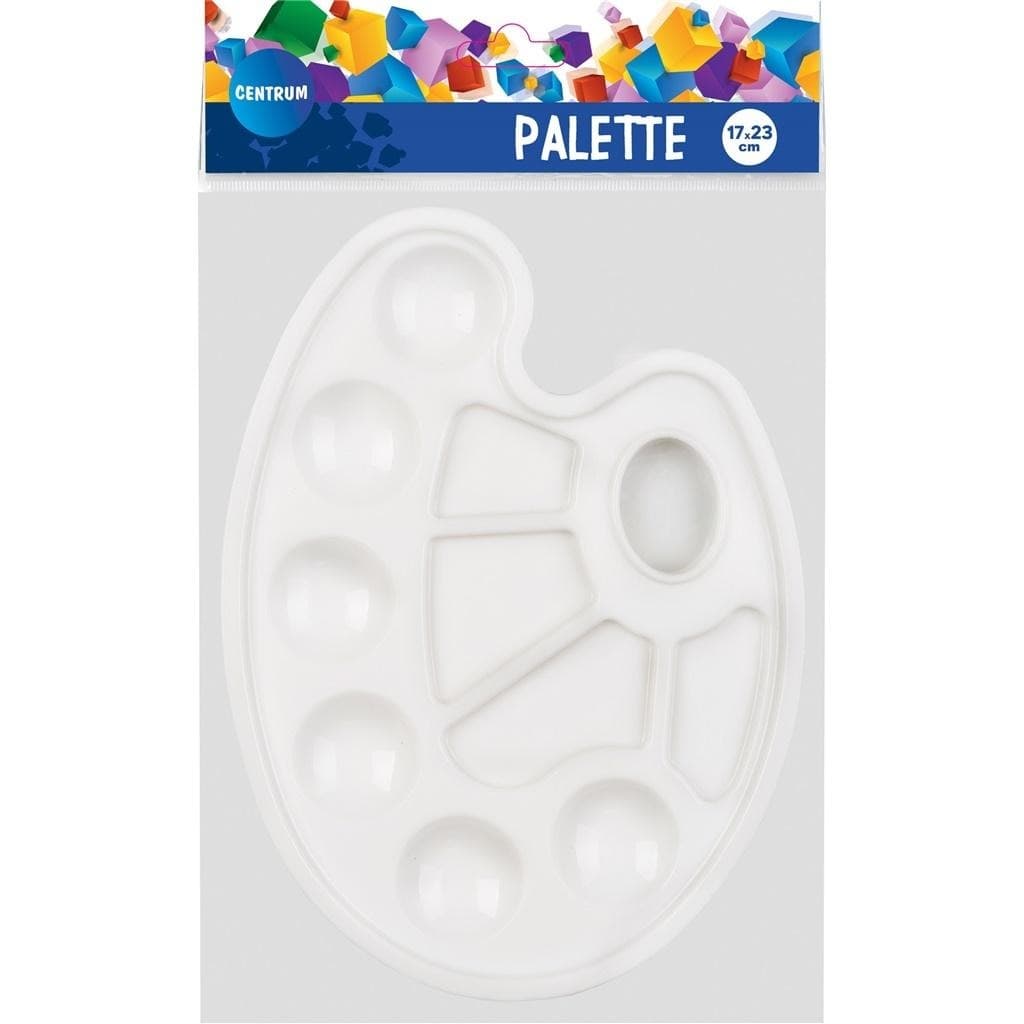 Paletka do mieszania farb z białego plastiku 181x283 mm