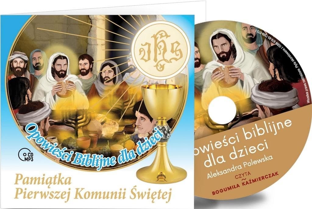 Pamiątka Pierwszej Komunii Świętej z audiobookiem Opowieści Biblijne