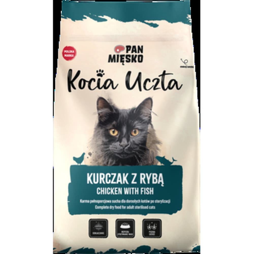 Pan Mięsko Kocia Uczta Kurczak z rybą 550 g