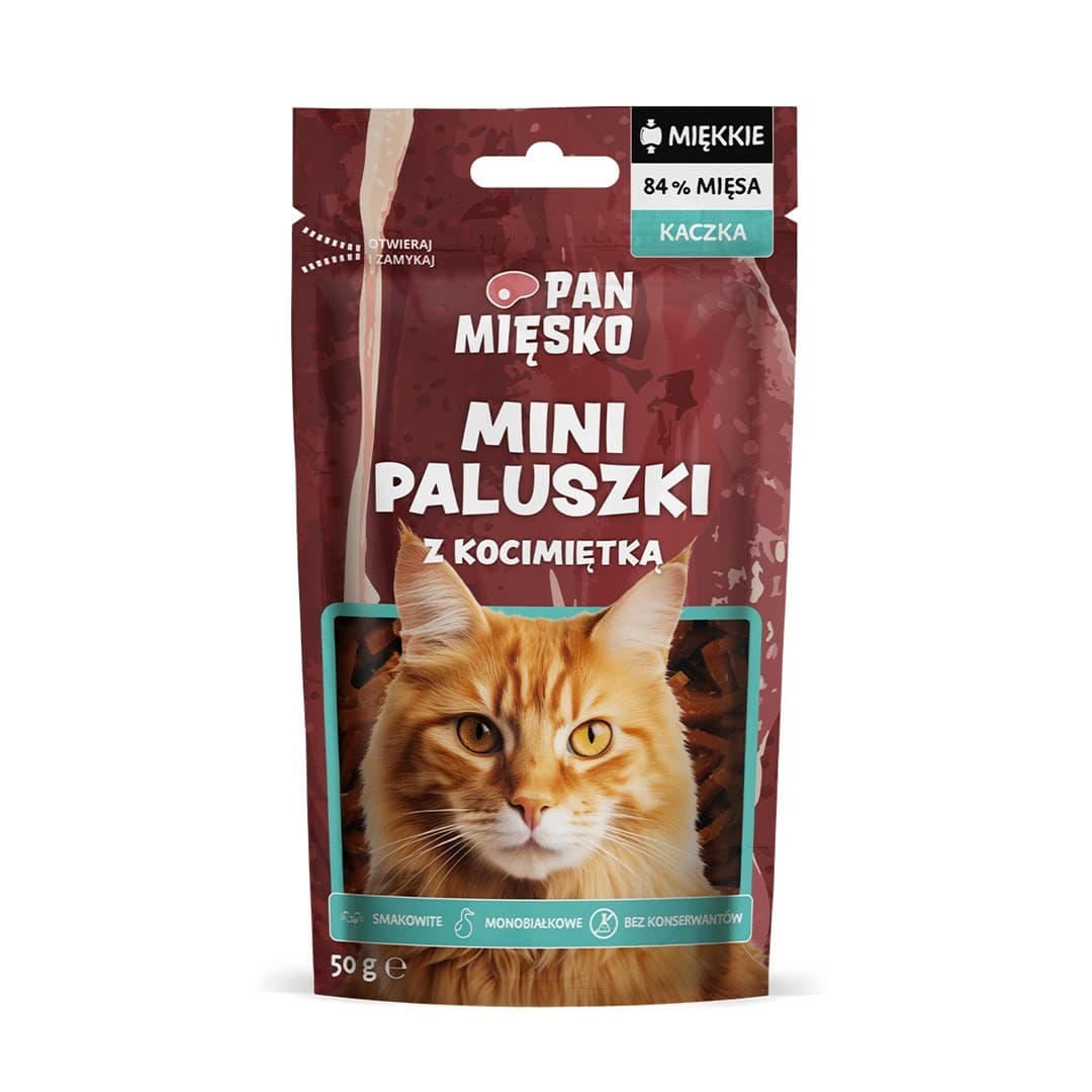 Przysmak dla kota Mini paluszki Kaczka z kocimiętką 50 g