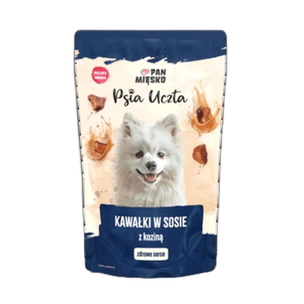 Pan Mięsko Psia Uczta Kawałki w sosie z koziną 150 g