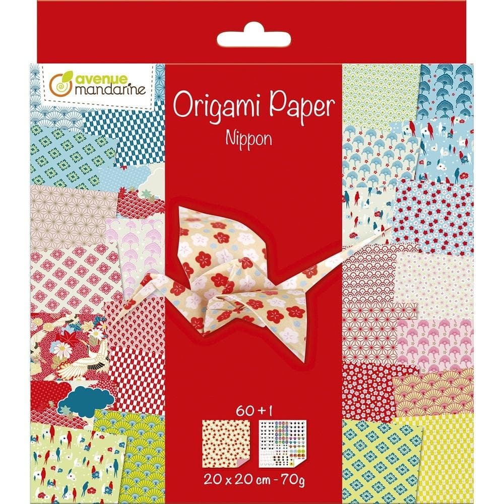 Papier origami Japonia 60 arkuszy 20 x 20 cm 70 g