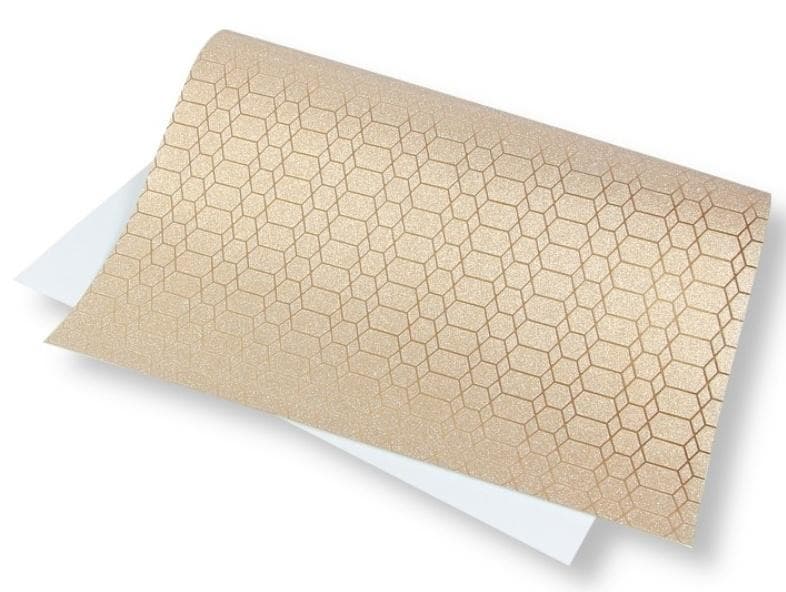 Papier ozdobny 40x60 cm złoty brokatowy 140 g/m² 5 arkuszy