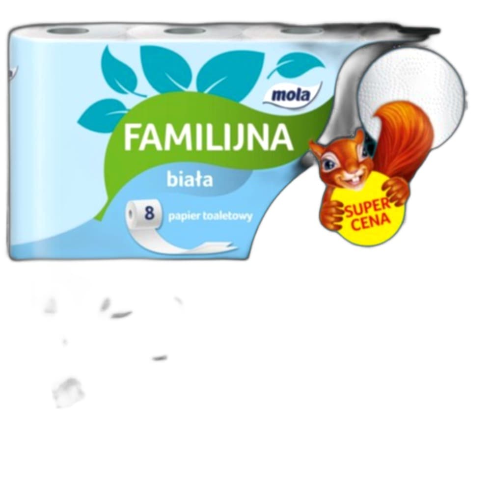 Mola papier toaletowy Familijna Biała 8 rolek