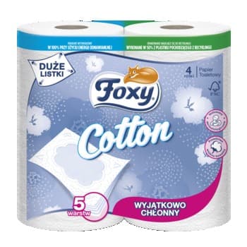 Papier toaletowy Foxy Cotton Delikatny 4 rolki