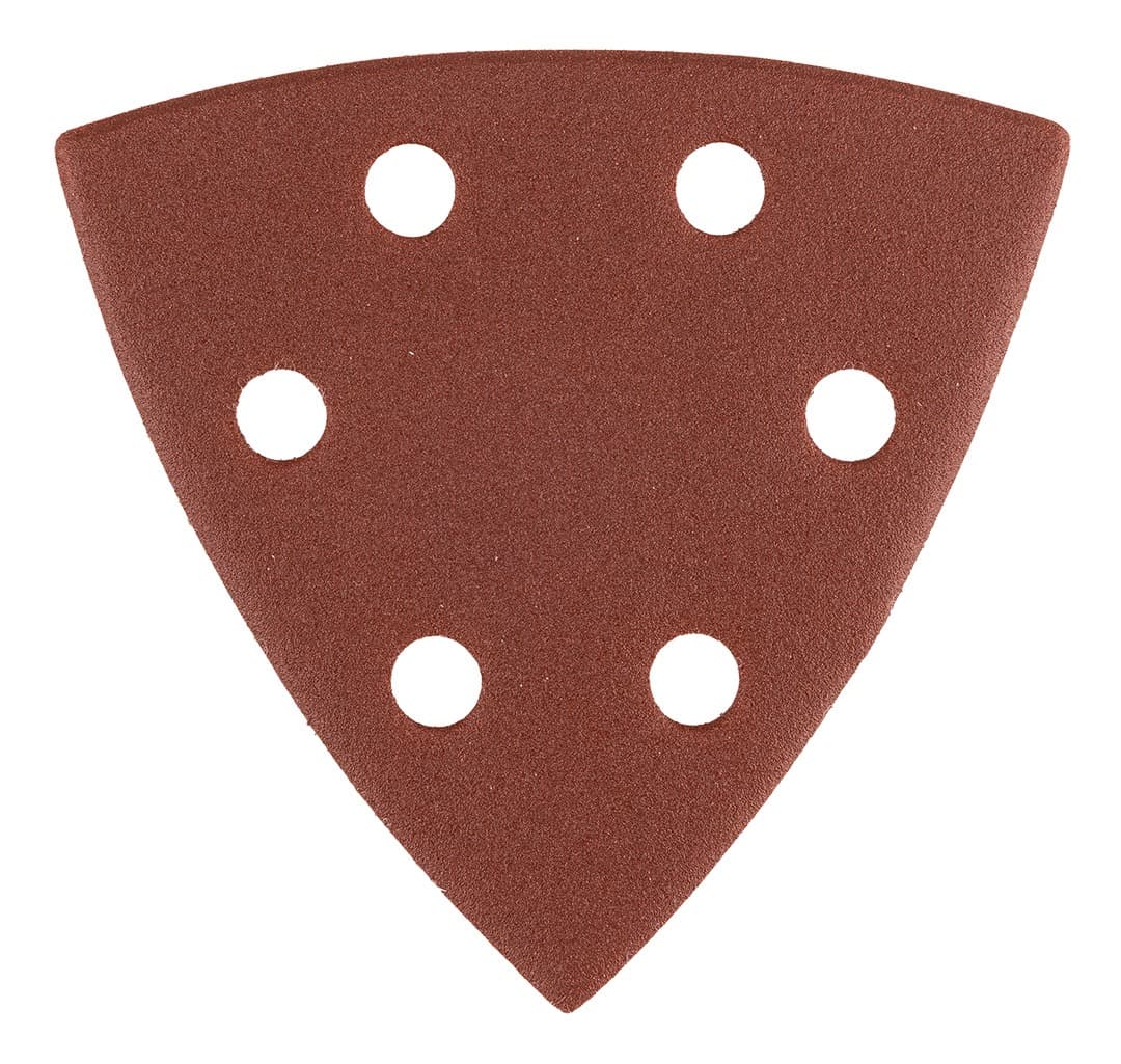 Papiery ścierne delta na rzep 93 x 93 mm, gradacja P60, 5 sztuk, z 6 otworami