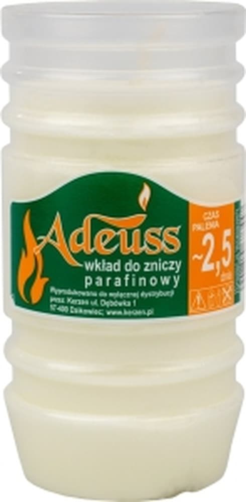 Wkład parafinowy do zniczy Adeuss 30 sztuk 2.5D