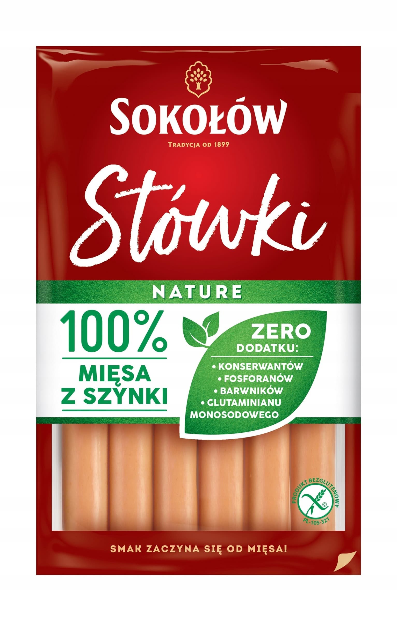 Stówki parówki z szynki duopack 2 x 80 g Sokołów