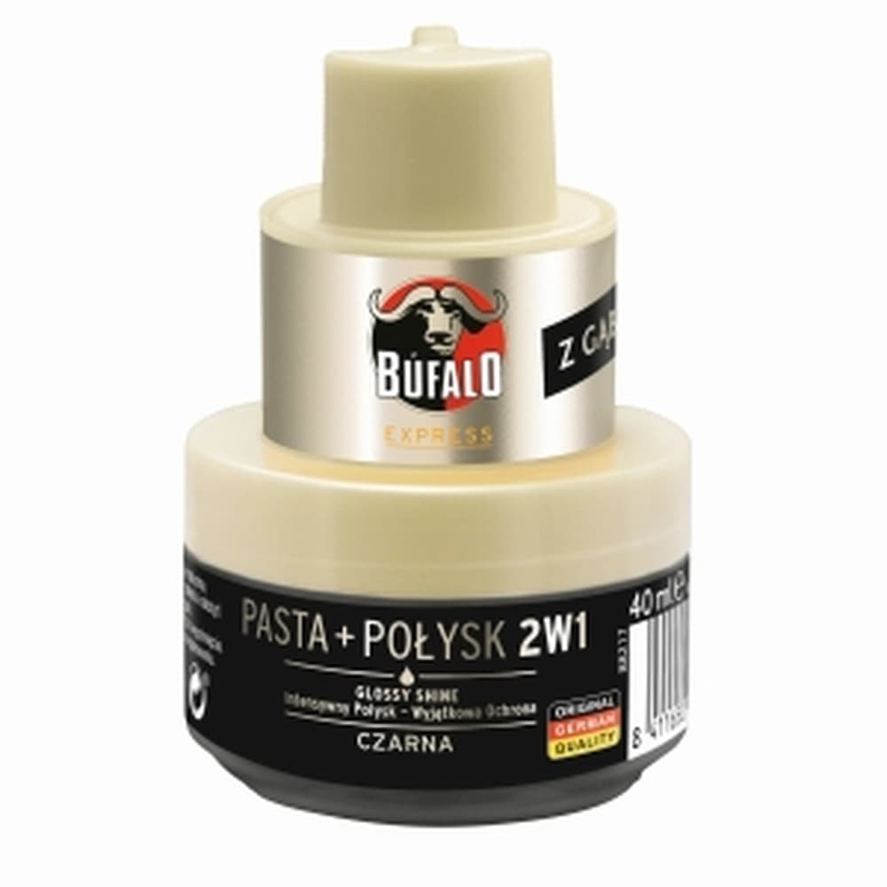 Pasta do butów Bufalo z gąbką 40 ml czarna