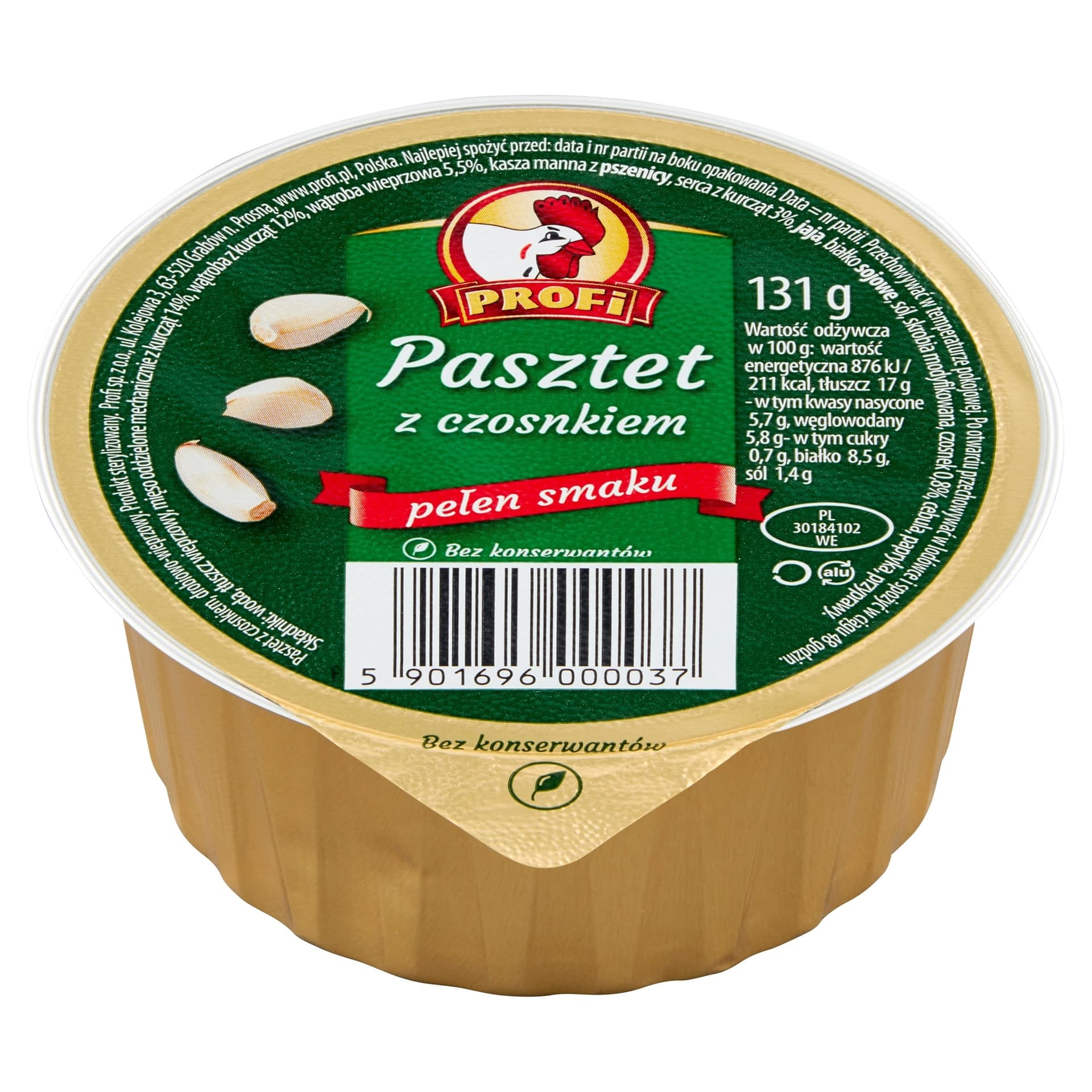Profi Pasztet z czosnkiem 131g