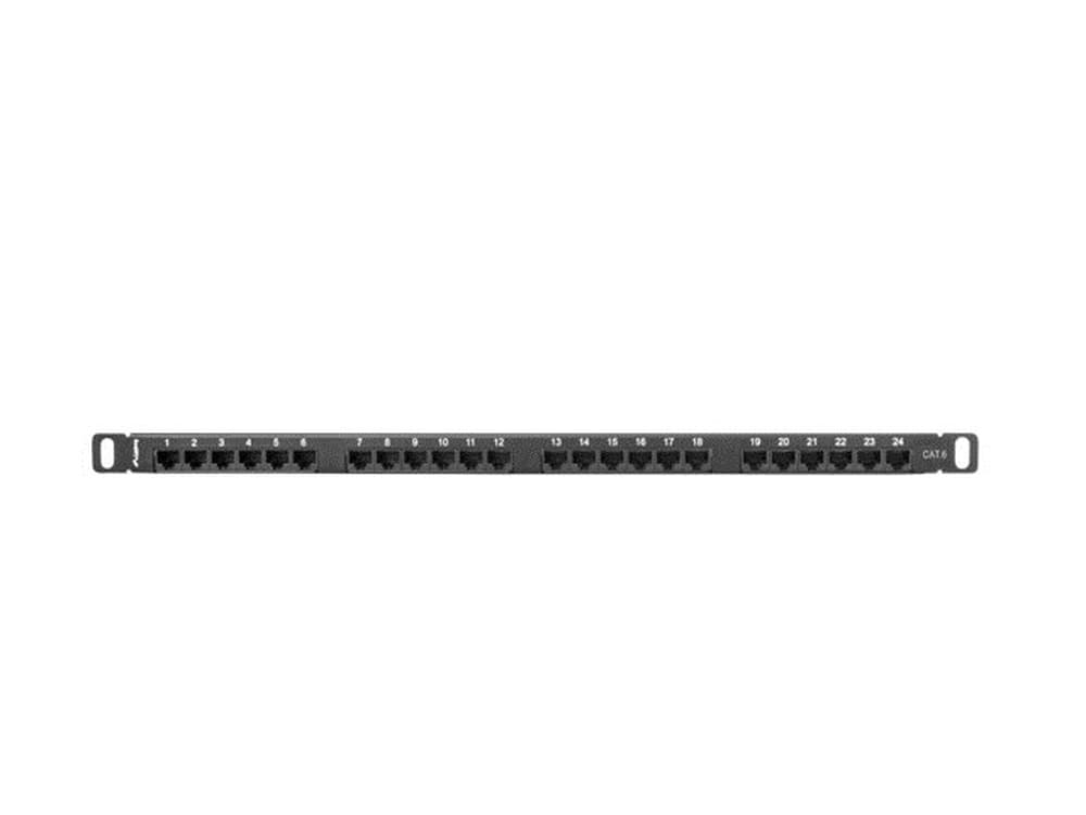 Patch panel Lanberg kategorii 6 24 porty RJ-45 0.5U