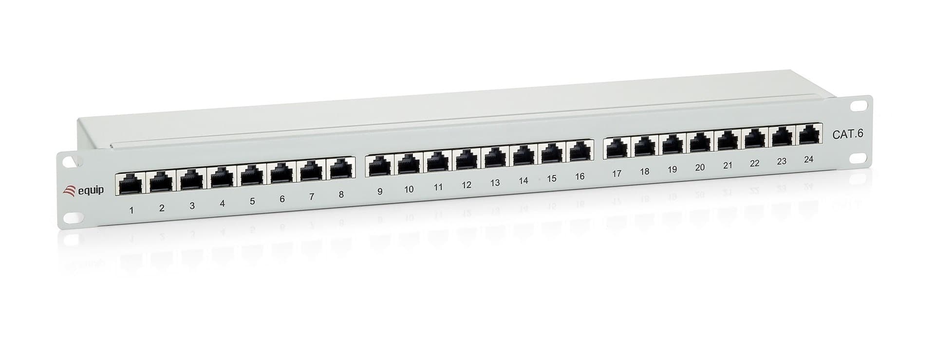 Patchpanel Equip 24 porty CAT6 19 cali Szary