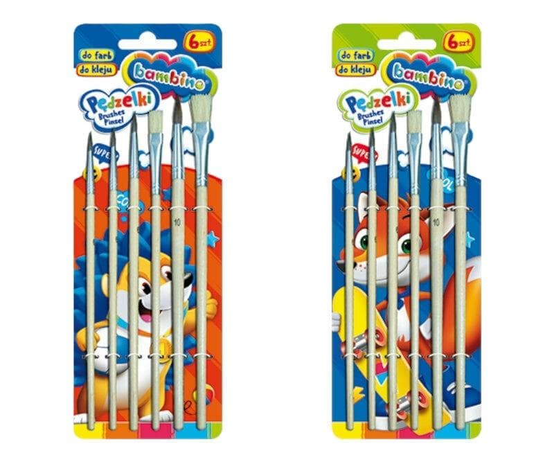 ST-Majewski Pędzelki Bambino 6 sztuk