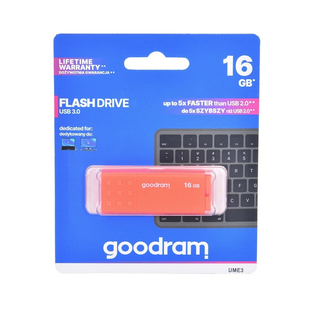 GoodRam Pendrive UME3 16GB USB 3.0 pomarańczowy