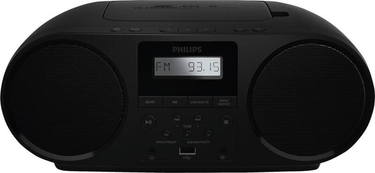 Philips TAZ5000/10 przenośny odtwarzacz CD/MP3, Bluetooth, radio FM, czarny