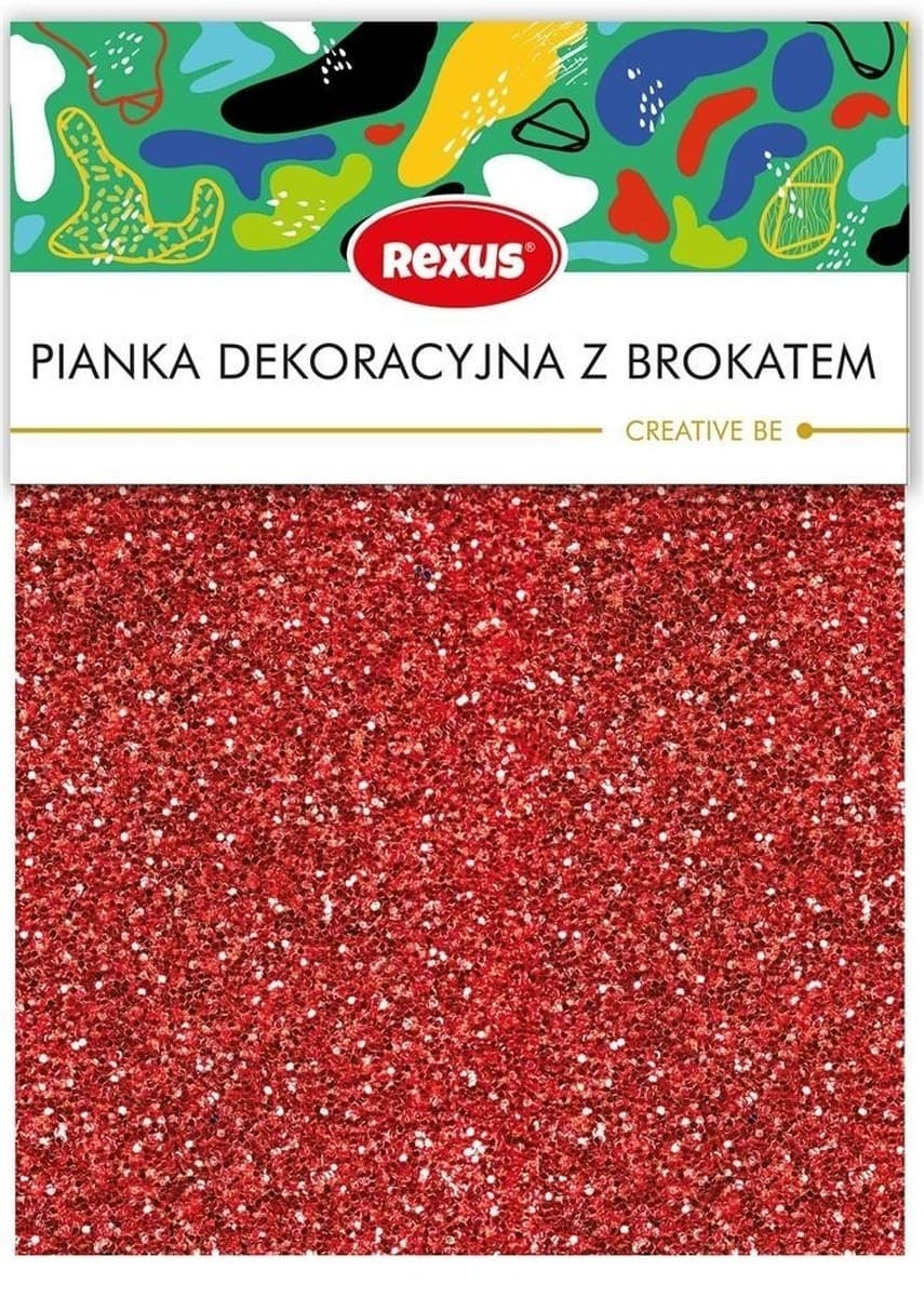 Pianka dekoracyjna A4 z brokatem 5 kolorów