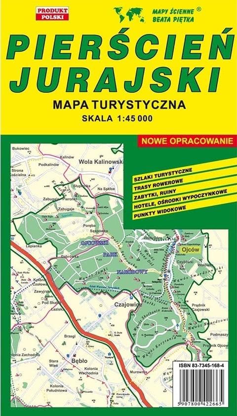Mapa turystyczna Pierścień Jurajski 1:45 000