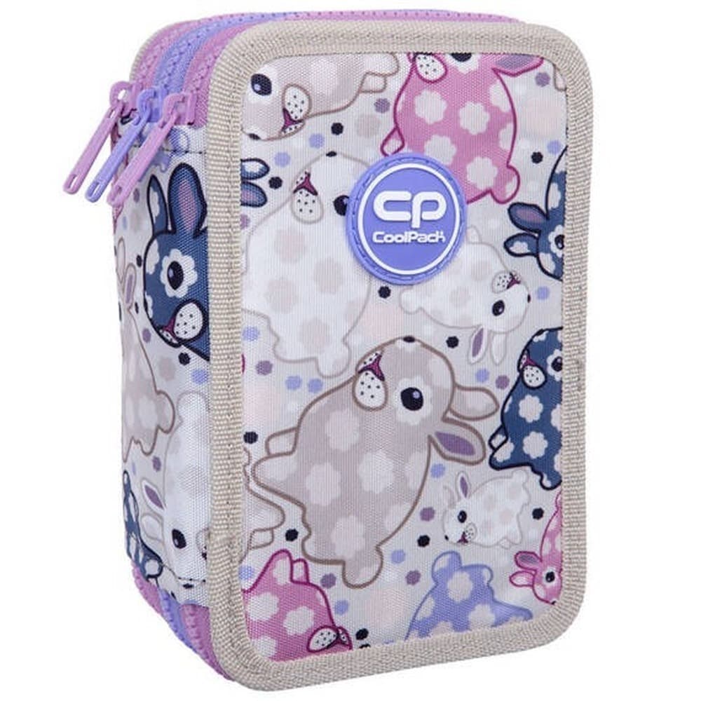 Piórnik 3-komorowy z wyposażeniem Coolpack Jumper 3 White Bunny