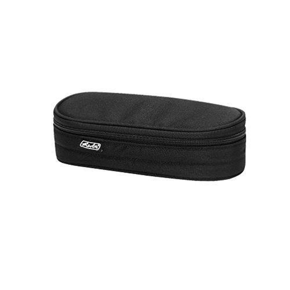 Piórnik kosmetyczka etui czarny zapinany na zamek