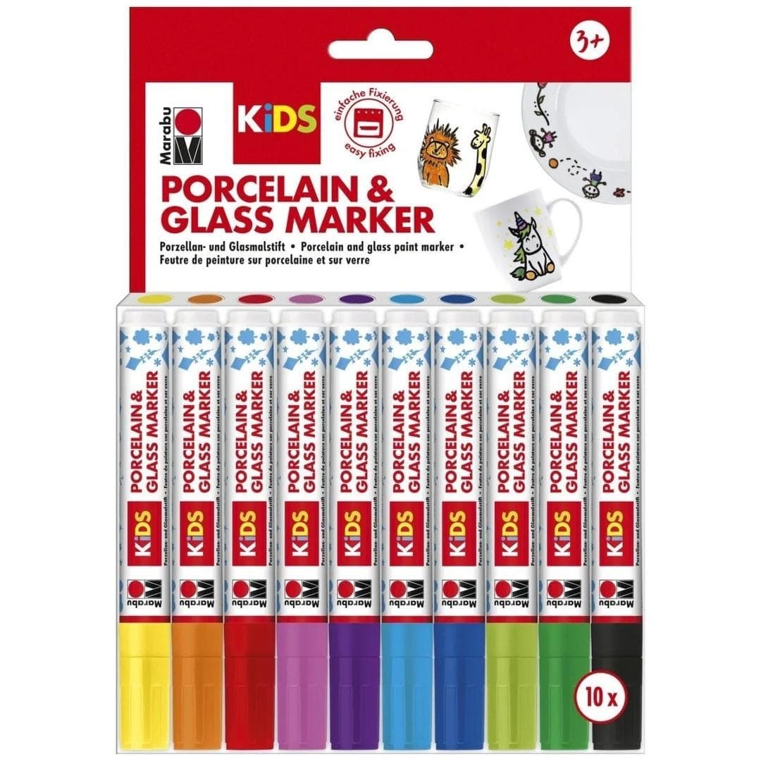 Pisaki do porcelany i szkła 10 kolorów