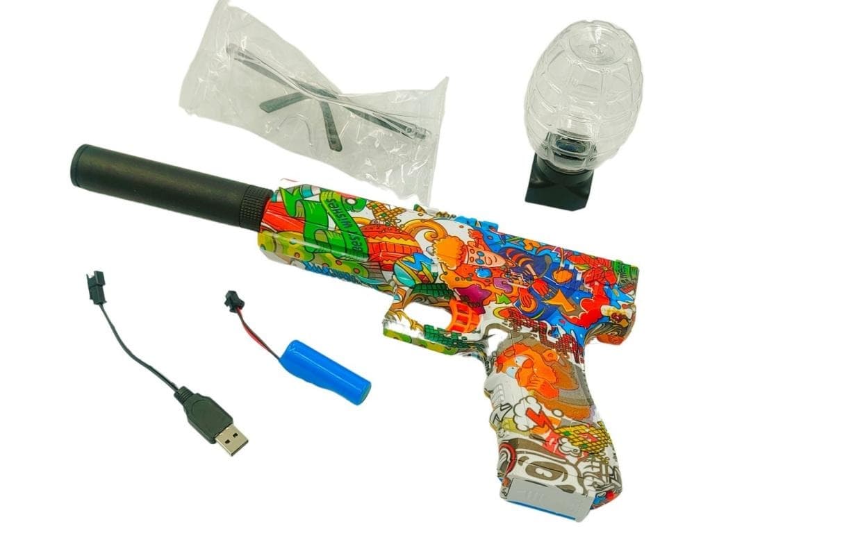 Pistolet na Kulki Żelowe z Ładowarką do Zabawy