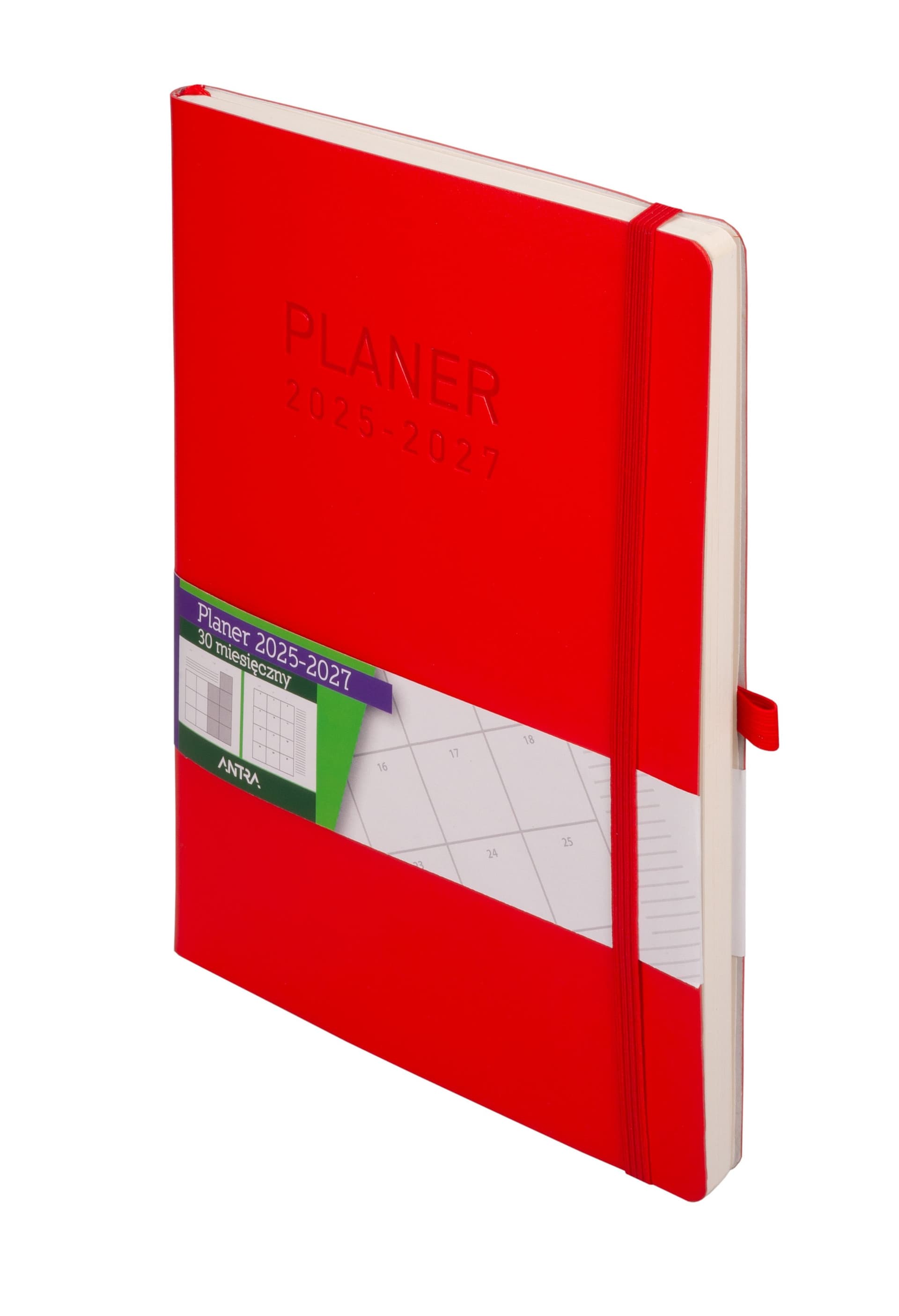 Planer 2025/2027 B5 30 m-cy czerwony