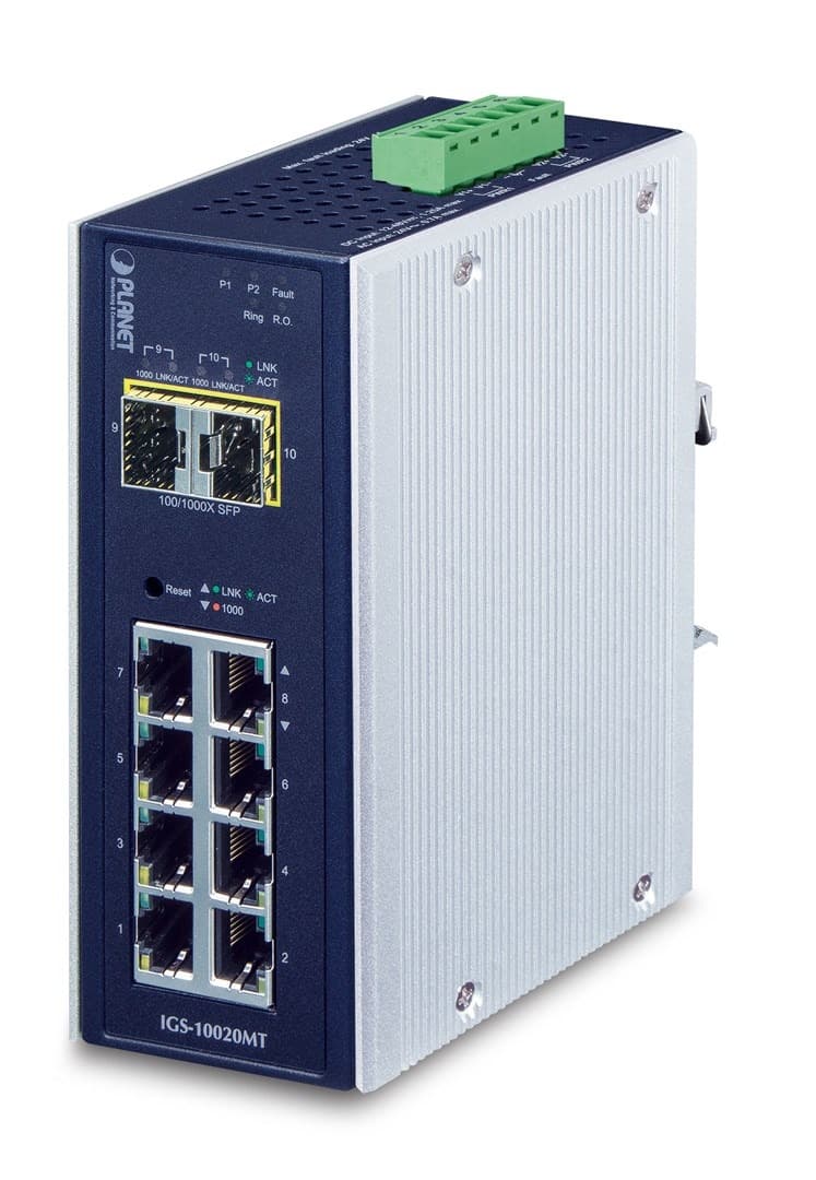 Planet Przełącznik Sieciowy Gigabit Ethernet Zarządzalny L2+ IGS-10020MT