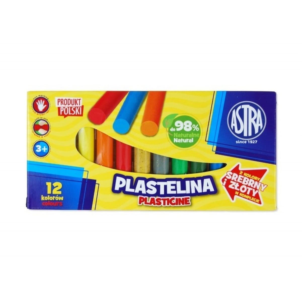 Plastelina 12 kolorów Astra okrągła