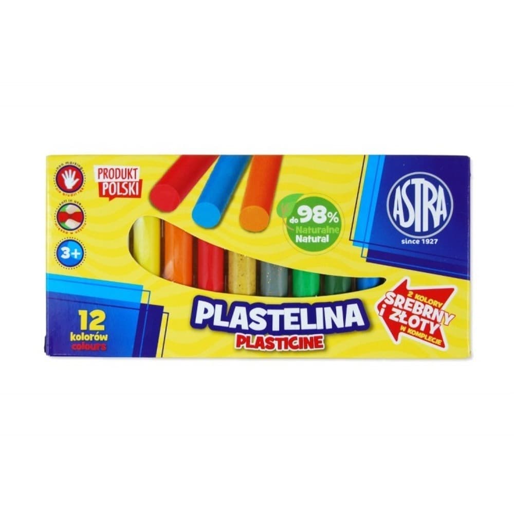 Plastelina 12 kolorów Astra okrągła