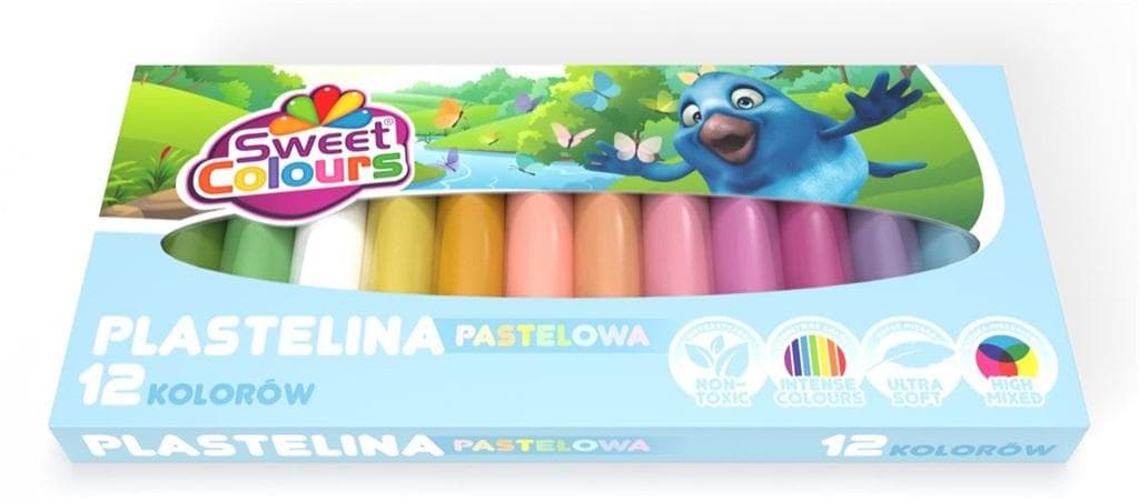 Plastelina pastelowa 12 kolorów dla dzieci