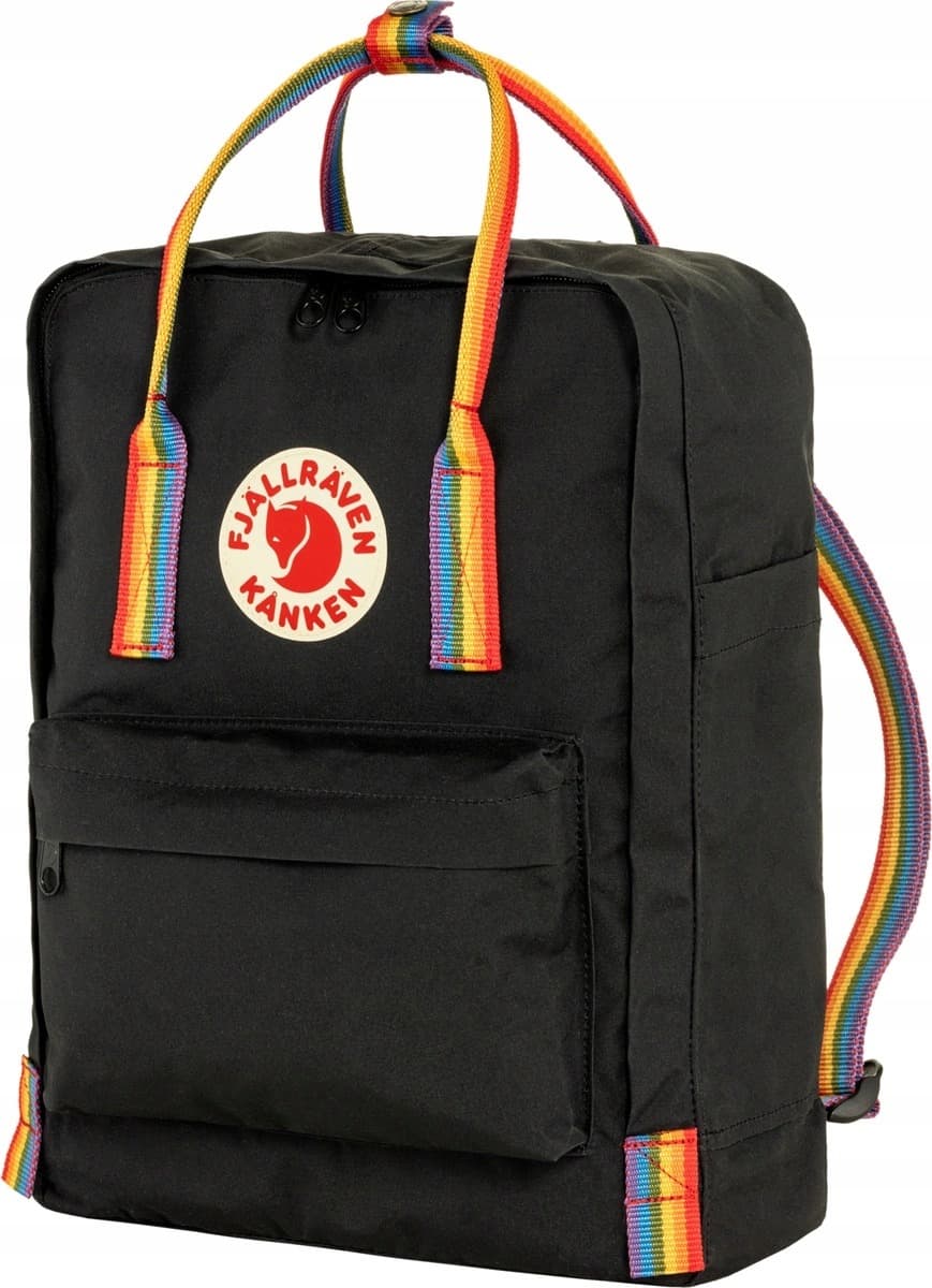 Plecak FJALLRAVEN Kanken Rainbow - czarny z tęczowym wzorem