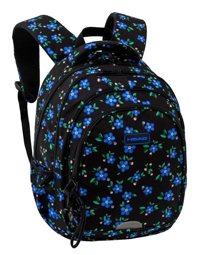 Plecak Head Blue Flowers ASTRA 3-komorowy z przegrodą na laptop