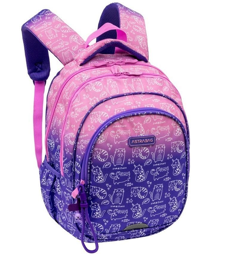 ASTRA Kitty plecak szkolny dla dzieci 3 komory 42 x 30 x 19 cm