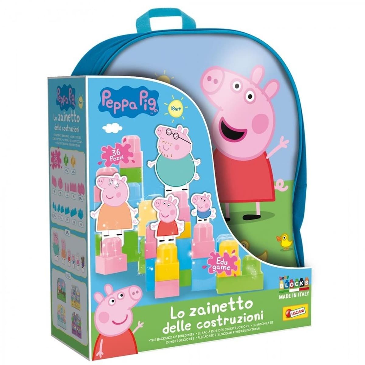 Plecak Świnka Peppa z klockami konstrukcyjnymi 32 elementy