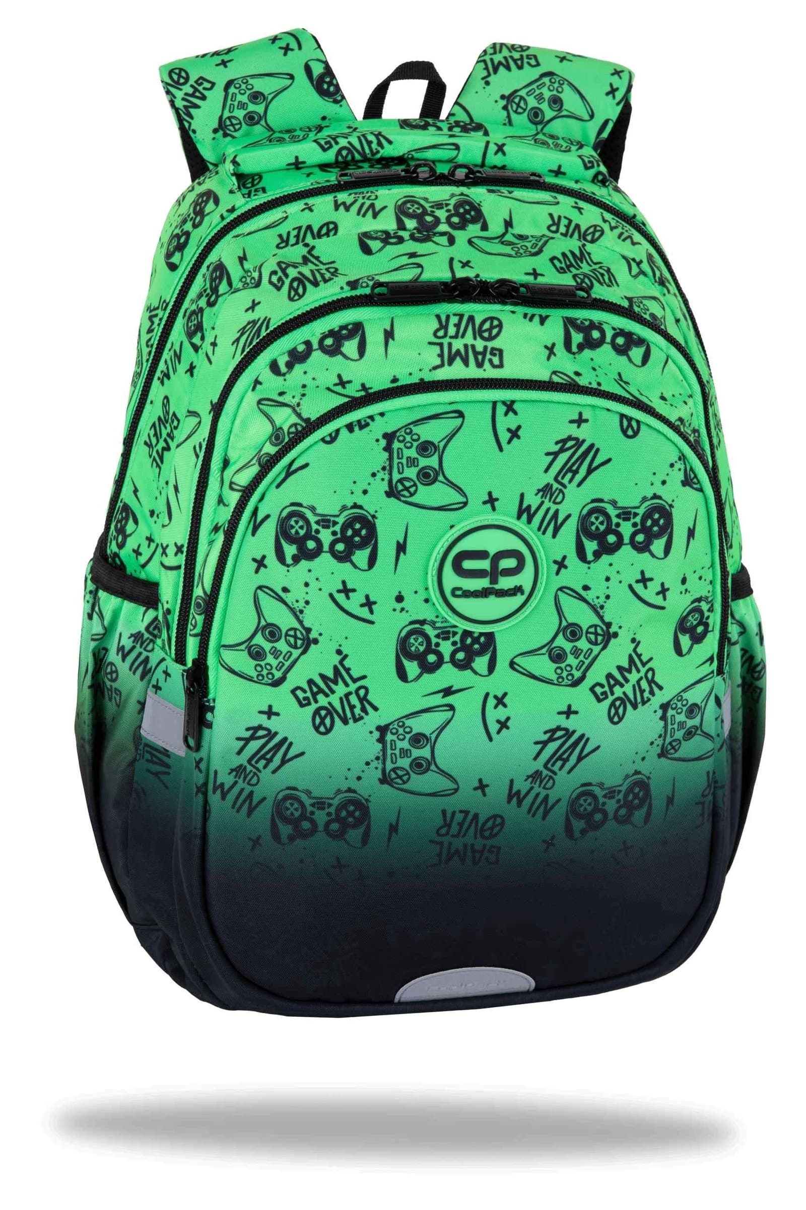 Plecak szkolny Coolpack Jerry Game Over Gradient Green