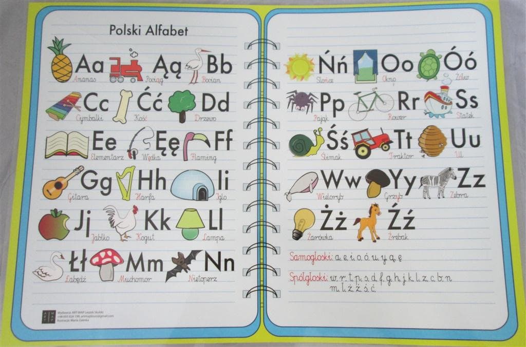 Podkładka Alfabet dwustronna laminowana na biurko