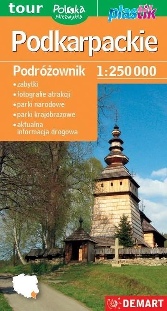 Podkarpackie. Podróżnik. Mapa turystyczna 1:250 000