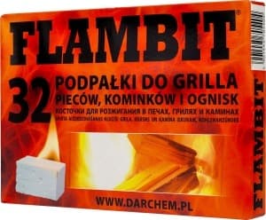Podpałka parafinowa Flambit do kominka i grilla 32 sztuki
