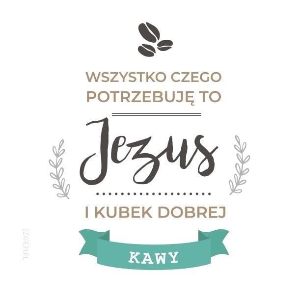 Podstawka korkowa z motywem religijnym - Jezus i kawa