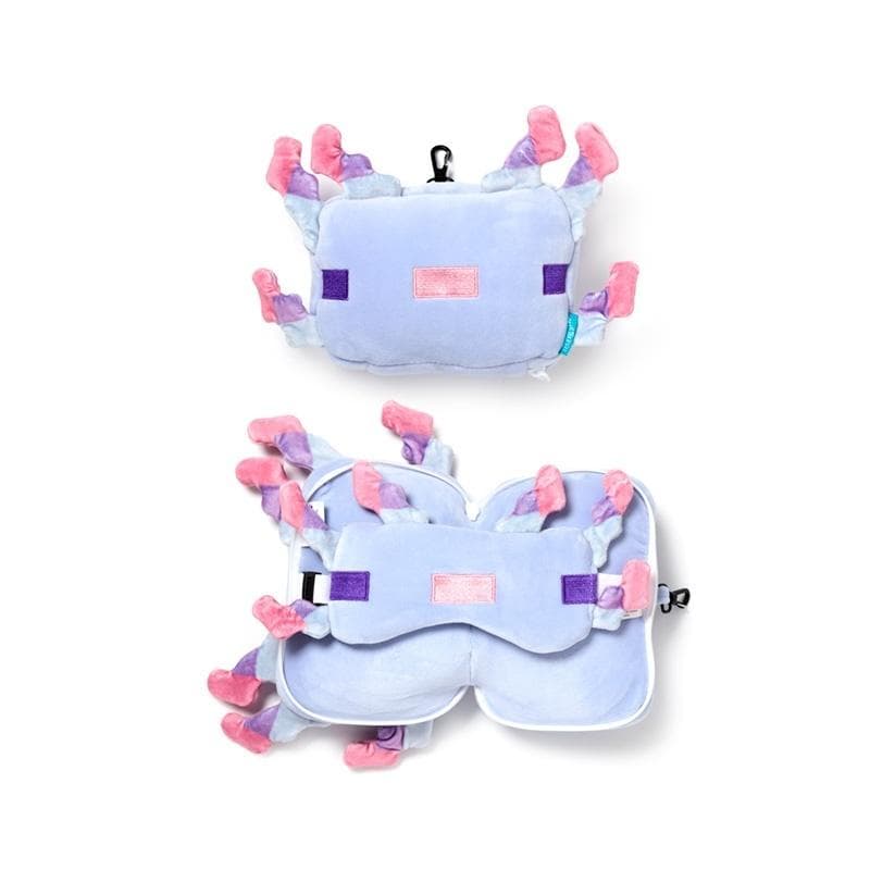 Poduszka podróżna Axolotl Minecraft z maską na oczy