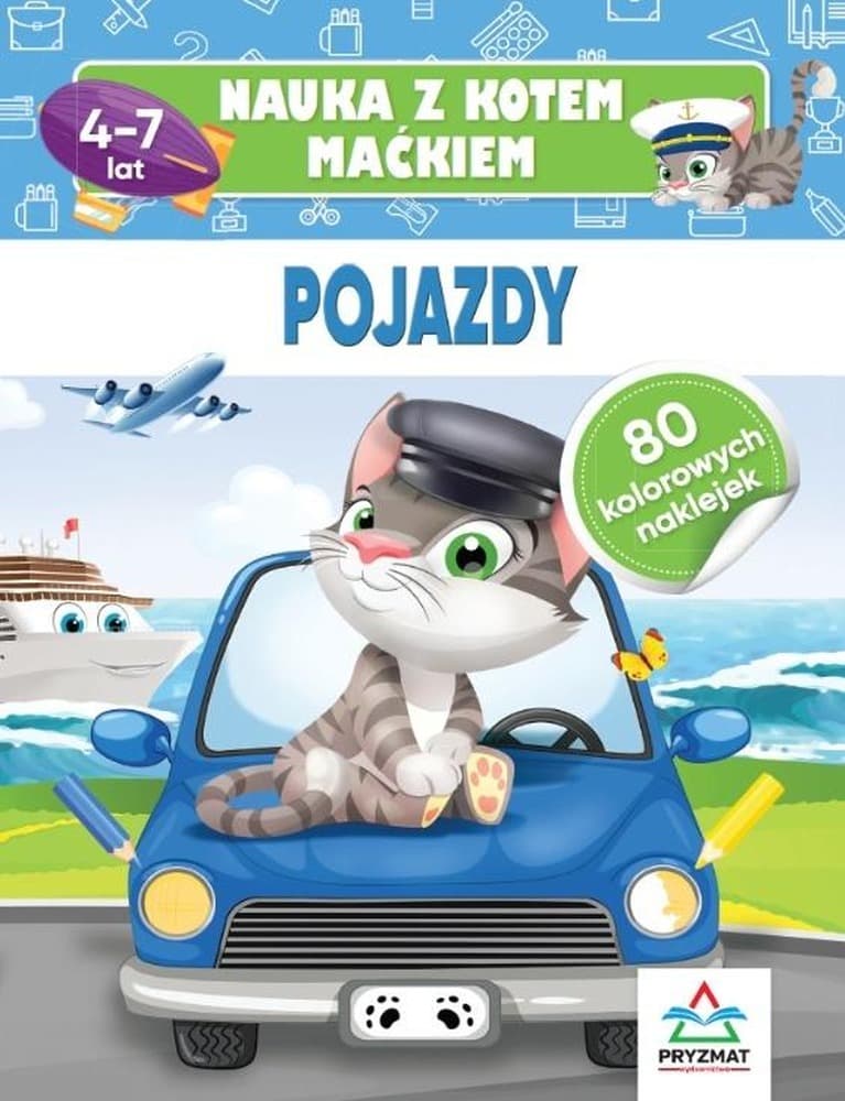 Pojazdy. Nauka z Kotem Maćkiem dla Dzieci