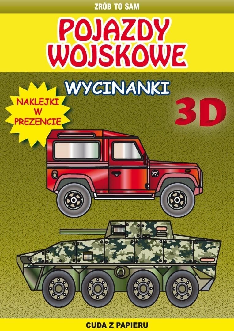 Pojazdy wojskowe Wycinanki 3D do składania