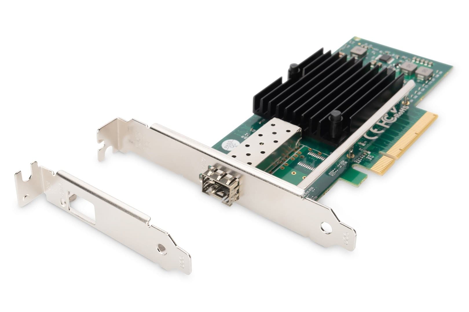 Karta sieciowa PCI Express z pojedynczym portem światłowodowym SFP+ 10 Gb/s, chipset Intel JL82599EN