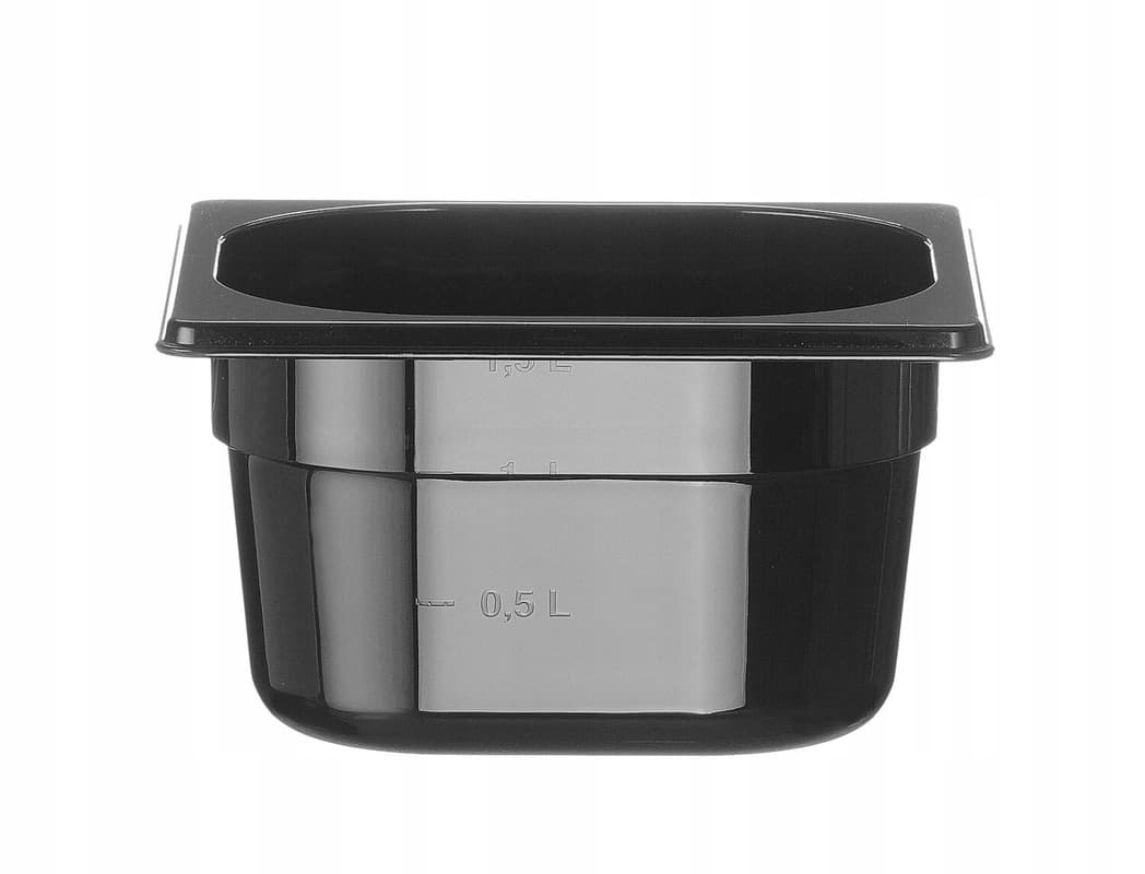 Pojemnik GN 1/6-100 HENDI z czarnego poliwęglanu 1,6L